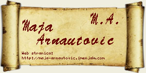 Maja Arnautović vizit kartica